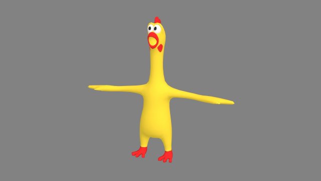 cartoon screaming chicken toy - prank props Modello 3D .c4d .max .obj .3ds .fbx .stl .blend 
