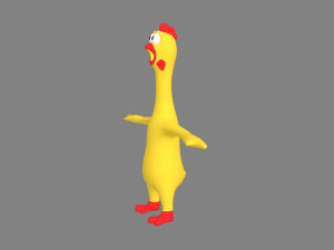 cartoon screaming chicken toy - prank props Modello 3D