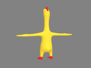 cartoon screaming chicken toy - prank props Modello 3D