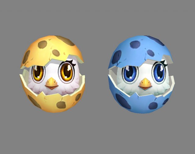cartoon new born bird - chicken Modello 3D .c4d .max .obj .3ds .fbx .stl .blend 