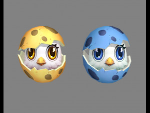 cartoon new born bird - chicken 3D Model