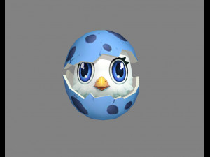 cartoon new born bird - chicken Modello 3D