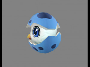 cartoon new born bird - chicken Modello 3D