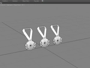 cartoon medals 3D Model