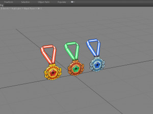 cartoon medals Model 3D