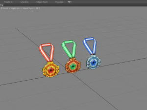 cartoon medals 3D Model