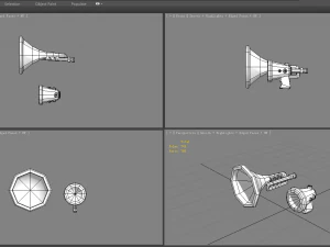 cartoon megaphone - horn trumpet 3D Model