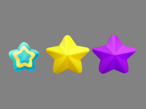 cartoon five-pointed star 3D Model