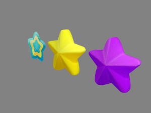 cartoon five-pointed star 3D Model
