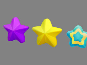 cartoon five-pointed star 3D Model