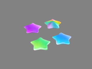 cartoon five-pointed star 3D Model
