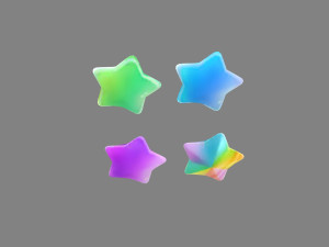 cartoon five-pointed star 3D Model
