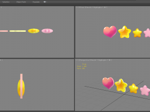 cartoon love heart - five-pointed star 3D Модель