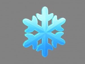 cartoon snowflake 3D Model