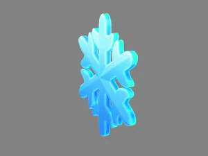 cartoon snowflake 3D Model