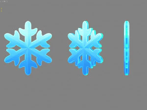 cartoon snowflake 3D Model