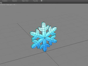 cartoon snowflake 3D Model