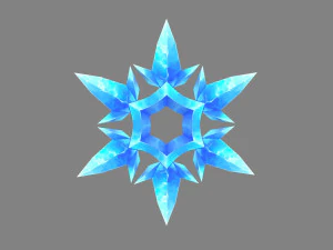 ikon kepingan salju kartun Model 3D