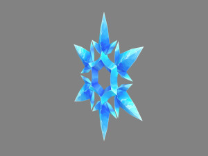 cartoon snowflake icon 3Dモデル