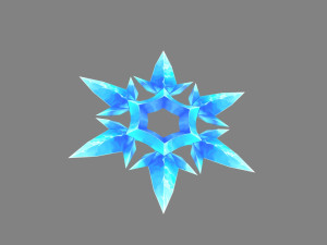 cartoon snowflake icon 3Dモデル