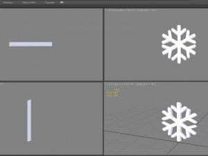 cartoon snowflake - white 3D Model