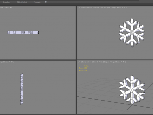 cartoon snowflake - white 3D Model