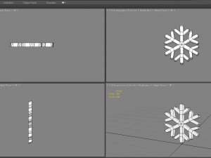 cartoon snowflake - white 3D Model