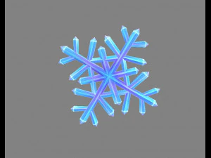 kepingan salju kartun Model 3D