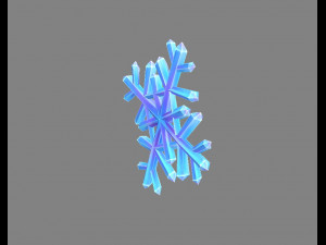 cartoon snowflake Model 3D