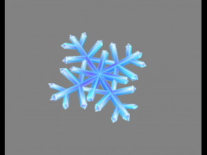 cartoon snowflake Model 3D