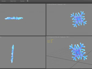 cartoon snowflake 3D Model