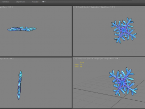 cartoon snowflake Model 3D