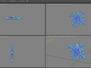 cartoon snowflake 3D Model