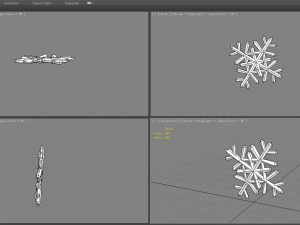 cartoon snowflake Model 3D