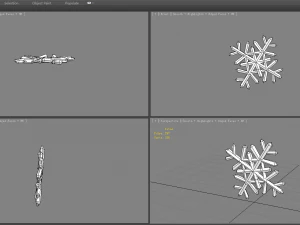 cartoon snowflake 3D Model