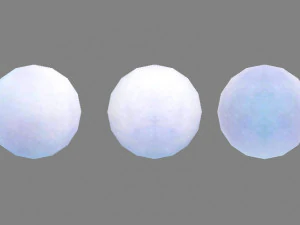 cartoon snowball 3D Model