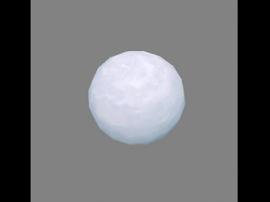 cartoon snowball 3Dモデル