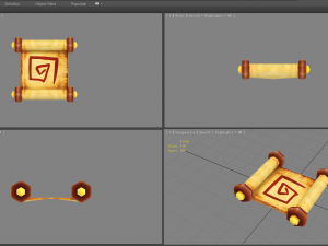 cartoon scroll - secret treasure map Modelo 3D