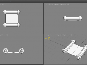 cartoon scroll - secret treasure map Modelo 3D
