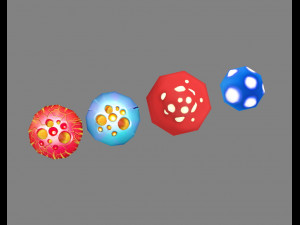 cartoon poisonous mushroom 3D Model