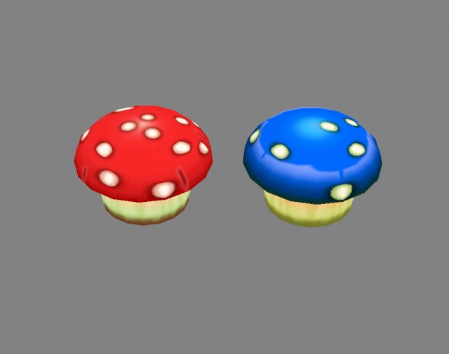 cartoon poisonous mushroom 3D Model .c4d .max .obj .3ds .fbx .stl .blend 