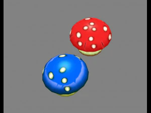 cartoon poisonous mushroom 3D Model