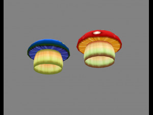 cartoon poisonous mushroom 3D Model