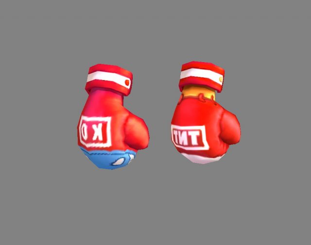 cartoon boxing gloves Modelo 3D .c4d .max .obj .3ds .fbx .stl .blend 