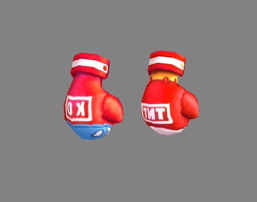 cartoon boxing gloves 3D Model .c4d .max .obj .3ds .fbx .stl .blend 