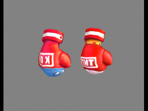 cartoon boxing gloves Modelo 3D