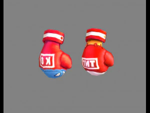 guantoni da boxe dei cartoni animati Modello 3D