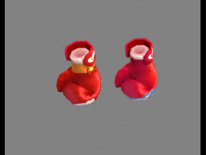 cartoon boxing gloves 3D Model