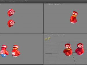 cartoon boxing gloves 3D Model