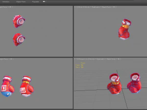 cartoon boxing gloves 3D Model